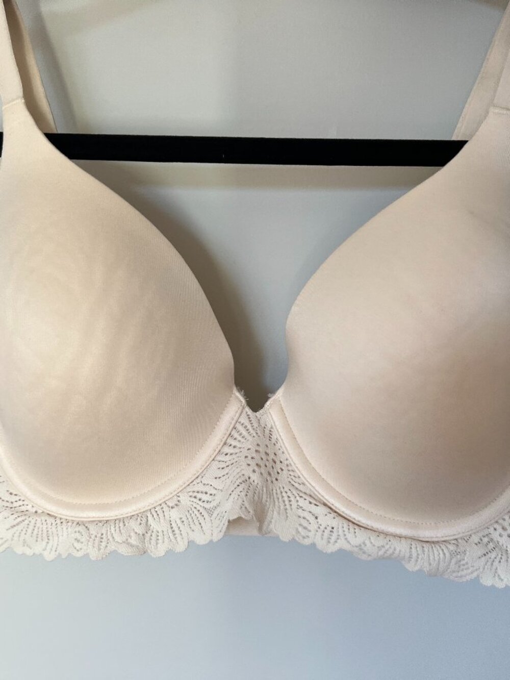 Nude 34DD Aerie Sunnie Floral Lace High Support Full Coverage Cross-back Bra